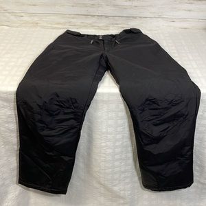 White Sierra Insulated Snow Ski Snowboard Pants Women Large Black Zip Pockets